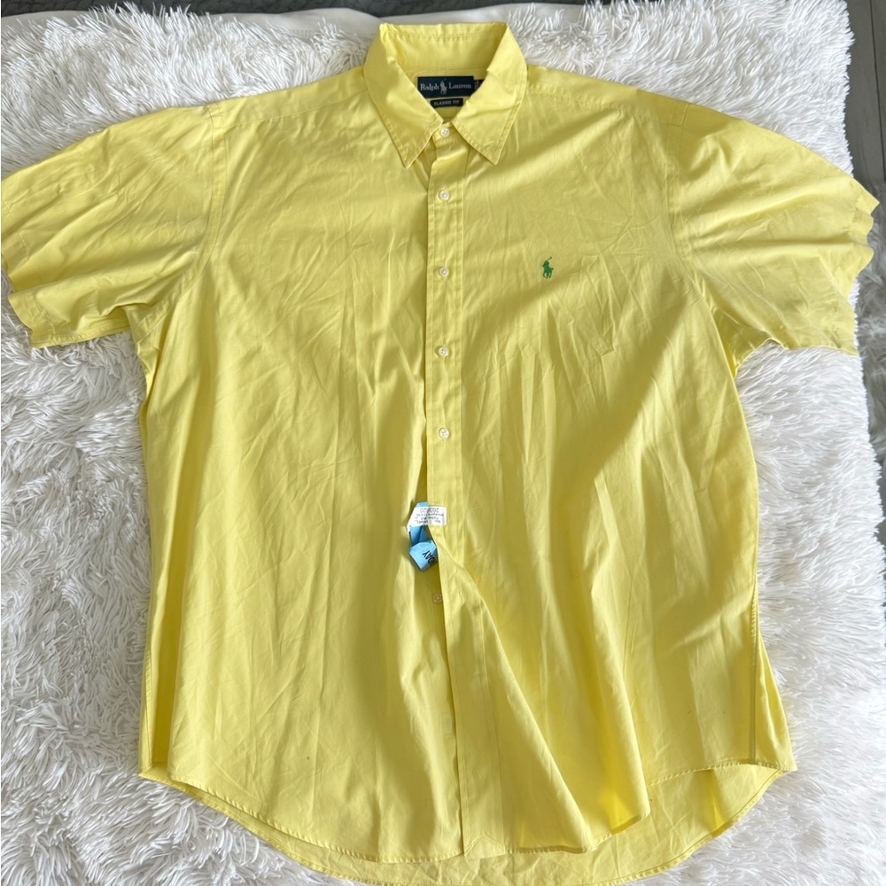 Polo by Ralph Lauren Men's Yellow Button-Down Shirt